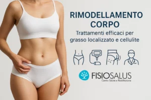 Donna mostra risultati del rimodellamento corpo per ridurre cellulite e adipe localizzato con trattamenti estetici efficaci – Fisiosalus centro specializzato