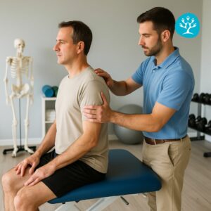 Valutazione fisioterapica specializzata per trattamento personalizzato.