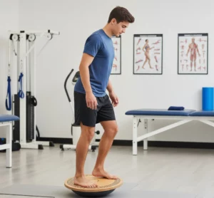 Trattamento per prevenire distorsione caviglia con terapia fisica specializzata
