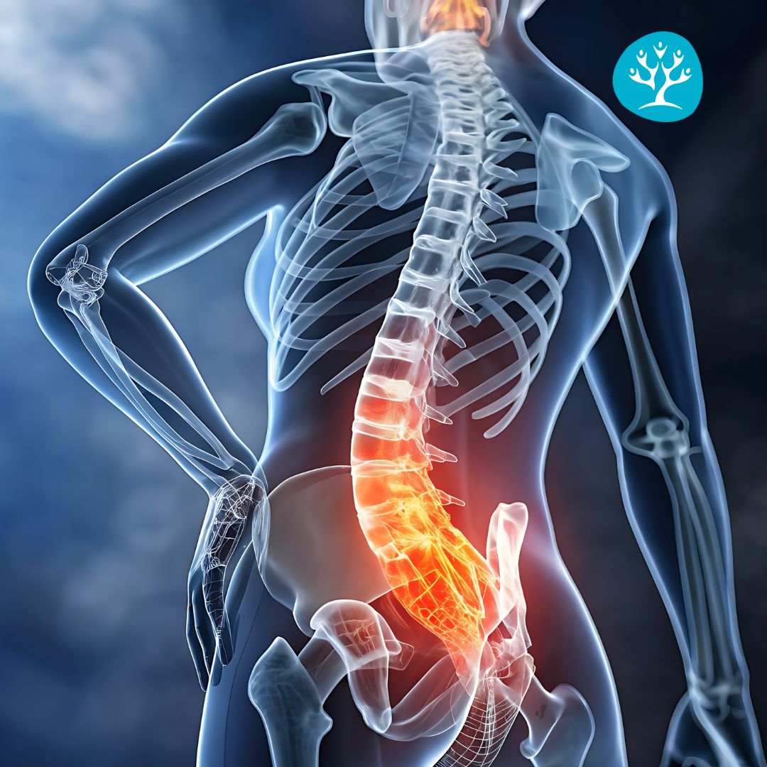 Uomo che si sveglia con dolore alla schiena al mattino