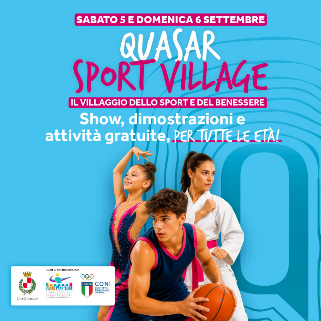 Locandina Quasar Sport Village, 5 e 6 settembre 2026